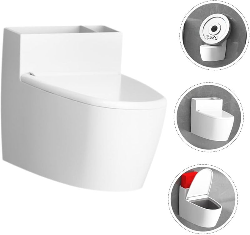 Wall Mounted Toilet Shaped Ashtray With Lid For Bathroom Home Office Bar Kitchen - Image 5